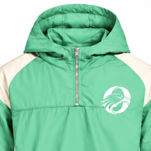 <b>Mens</b> Mint Green Nylon Quarter Zip <b>Hoodie</b> Shorts Set Colorblock Lightweight <b>Running</b> Training Fitness Casual Athletic Outfit - Product Image 3