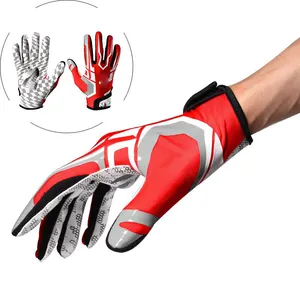 Tiger Stripes Sticky Custom Design American Football Handschuhe Bequeme Palm American Football Handschuhe