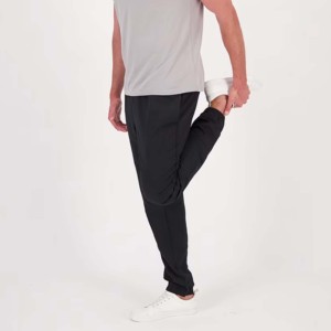 Pantalon de survêtement noir pour homme Falcon Enterprises, taille élastique, décontracté, avec poches latérales, poids moyen, respirant, écologique, séchage rapide - Product Image 1