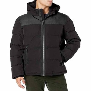 Customized Men's Plaid Casual Zipper Puffer Jacket with <b>Bubble</b> Polyester Filling High Quality - Product Image 1