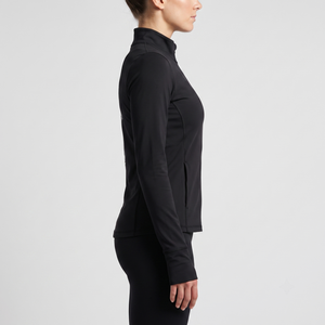 Custom Breathable Rhinestone Back Stretch <b>Mock</b> <b>Neck</b> Women's Skinny Fit Base Layer Equestrian Spandex/nylon Zipper Closure - Product Image 3