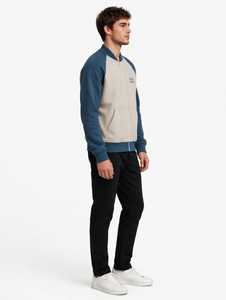 เสื้อแจ็คเก็ตวินเทจแบบมีฮู้ด แบรนด์ Oneten Apparel รุ่น Unisex สีเบจ-น้ำเงิน แต่งลายปักการ์ตูน แขนเสื้อแบบแร็กแลน ซิปหน้า เหมาะสำหรับฤดูใบไม้ร่วง - Product Image 6