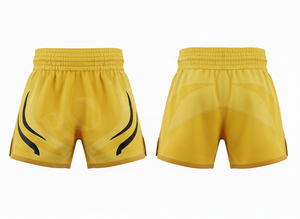 Shorts de Muay Thai personnalisés Pro Felt, équipement de boxe, combat, entraînement MMA, légers, confortables, logo brodé. - Product Image 2