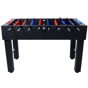 Mesa de Futbolín Hurricane de 54 Pulgadas con Acabado Cerezo Claro, Puntuación Analógica y Accesorios Negros Gratuitos para Salas de Juego Familiares - Product Image 6