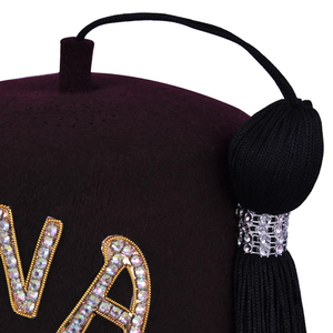 Gorro Fez Profesional de la Estrella del Este, Borla Blanca Pura, Emblema de Estrella, 100% Lana, Bordado 3D, para Playa y Deportes, Fez Masónico - Product Image 4