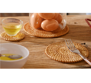 Sous-plats en rotin tressé de qualité supérieure, accessoires de table pour assiettes et bols, pour hôtels et restaurants. - Product Image 4
