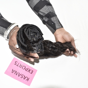 Extensions de cheveux naturels indiens Remy 100 % vierges à clipser et à tisser, double trame, sans produits chimiques - Product Image 4