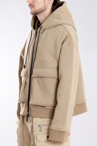 เสื้อสเวตเชิ้ตผ้าเดนิมมีฮู้ดสำหรับผู้ชายผ้าฝ้าย100% พื้นสไตล์ใหม่ย้อนยุค - Product Image 5