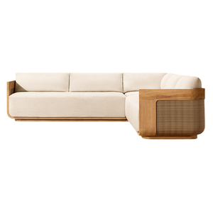Modern Luxury the langham <b>Outdoor</b> <b>Sofa</b> Set Mahogany Wooden Patio Couch Contemporary Garden Lounge Resort Villa Furniture <b>Sofa</b> - Product Image 4