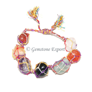 Pulsera de Piedras de Ágata Mixtas - Cuentas de Cristal Pulido con Tema de Amor, Regalo de Recuerdo para Navidad y Halloween - Product Image 1