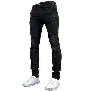 Jeans skinny déchirés pour hommes, taille plus, personnalisés, mode streetwear, qualité supérieure, en tissu denim - Product Image 5