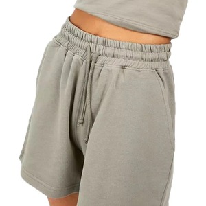 New Fashionable Trending <b>Hot</b> Women's Shorts 100% Cotton Custom Silk Screen Printed Logo Breathable Quick Dry <b>High</b> <b>Waist</b> Hip Hop - Product Image 2
