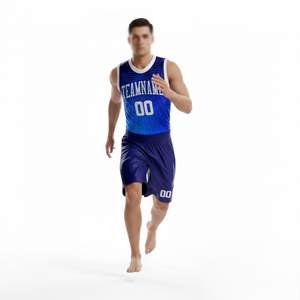 Maillots de sport respirants 100 % polyester pour hommes, ensembles d'uniformes de basketball personnalisables pour jeunes, vêtements de basketball sur mesure - Product Image 3