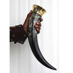 Viking Mead Horn <b>Mug</b> Natural Ox Horn Beer Drinking Cup Bar and Festival Use - Product Image 1