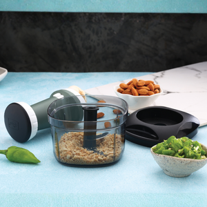 Plastic aether push chopper with stainless steel blade durable kitchen <b>tool</b> ergonomic design efficient <b>vegetable</b> & <b>fruit</b> cutter - Product Image 5