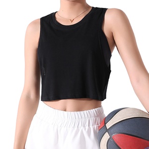 เสื้อกล้ามออกกำลังกายผู้หญิงคุณภาพพรีเมียม ดีไซน์ลำลองสำหรับฟิตเนส โลโก้ด้านหน้า สีพื้น ระบายอากาศได้ดี ทรงเข้ารูป ผ้าฝ้าย 100% - Product Image 6