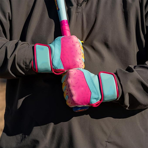 Gants de frappe en nylon colorés GLOBAL STAR, design rembourré, fermeture auto-agrippante, sangles réglables, couleurs personnalisées, respirants, légers - Product Image 2