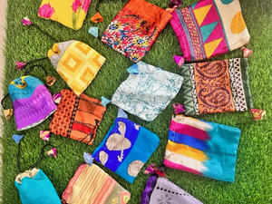 Handmade & Unique Silk <b>Potli</b> Bag for Return Gift & Jewels Packaging Soft & Lightweight Pouch Bulk India Export At Low Price - Product Image 6