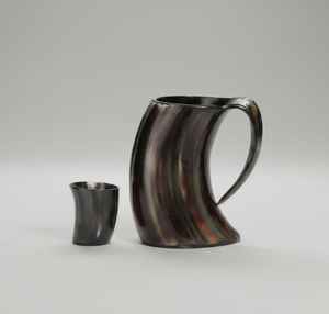 Extra <b>Large</b> Viking Drinking Horn <b>Mug</b> Norse Beer Tankard Handcrafted - Product Image 2