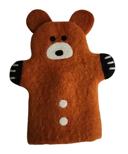Marioneta de oso de fieltro hecha a mano unisex, juguete interactivo educativo para niños de 5 a 7 años - Product Image 1