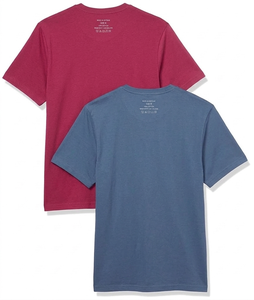 Camisetas personalizadas para hombre, lisas, rosa y azul, de manga corta, informales, suaves, transpirables, de verano, a la moda, para uso diario. - Product Image 2