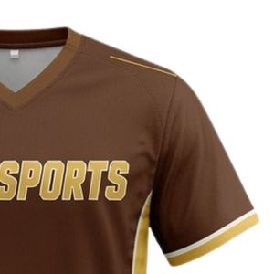 Maillot de lacrosse unisexe marron doré en polyester, coupe athlétique légère, uniforme sportif pour entraînement et matchs d'équipe - Product Image 4