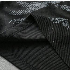 Camiseta sin mangas personalizada para hombre con estampado de esqueleto acanalado, cuello redondo, chaleco de algodón, OEM ODM, ropa de moda al por mayor - Product Image 2