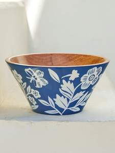 Cuenco de madera étnico de marca privada con trabajo de esmalte para decoración de cocina tradicional, que añade un toque cultural y encanto artesanal. - Product Image 5