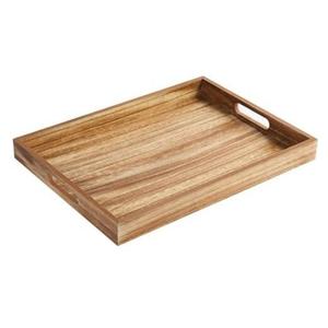 Custom Logo <b>Large</b> Acacia Food Serving <b>Trays</b> With Handles Portable Water Resistance Eco Friendly Wooden <b>Trays</b> Multipurpose Uses - Product Image 4