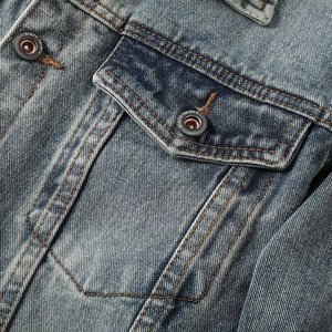 Wholesale Spring Men's High Quality Eco-Friendly Breathable Quick Dry 100% Cotton <b>Denim</b> <b>Jacket</b> Short Vintage Fashion Front - Product Image 5
