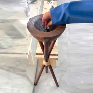 Quemador de incienso rústico de madera con cuenco de madera, diseño único de trípode con cuerda de yute, accesorio perfecto para la decoración del hogar. - Product Image 6