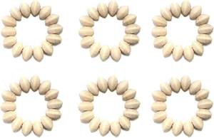 Napkin Rings <b>Set</b> of 6 Wooden <b>Beads</b> Napkin Rings Rustic Wooden Napkin Ring Holder for Table Decoration Wood <b>Beads</b> & Jute Twine - Product Image 2