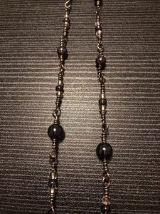 Collar de Cadena con Cuentas Negras, Hecho a Mano, Minimalista, con Cuentas de Piedras Preciosas, Cadena de Eslabones, Joyería de Moda para Mujer, Regalo Elegante - Product Image 4