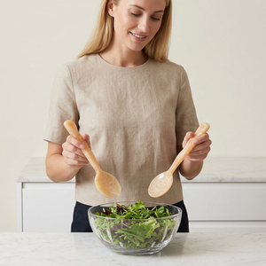 Ensemble de cuillères à salade en résine, écologiques, compatibles lave-vaisselle, outils à salade manuels - Product Image 1