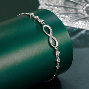 Bracelet tennis en or massif 14K, plaqué or 10K, serti de diamants de laboratoire et de cristaux, chaîne réglable, bijoux unisexe - Product Image 3