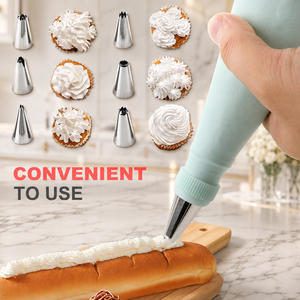 Ensemble de 15 pièces pour la décoration de gâteaux, comprenant des poches à douille réutilisables en TPU, des embouts en acier inoxydable et un grattoir à pâte pour la décoration DIY de cupcakes - Product Image 3