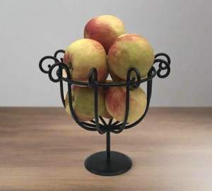 Élégante corbeille à fruits en fer pour la présentation sur le comptoir de cuisine et une solution d'organisation élégante pour la maison - Product Image 3