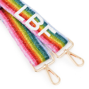 LOLO Handgefertigter Verstellbarer Perlen-Taschenriemen Wasserdicht Langlebig Umweltfreundlich Tragbar Maßgefertigter Regenbogen-Perlen-Taschenanhänger - Product Image 2