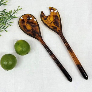 Ensemble de cuillères à salade en résine écologique personnalisées uniques et modernes, faites à la main, lavables au lave-vaisselle, FAIZA CRAFT, utilisables au micro-ondes - Product Image 6