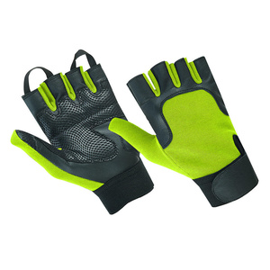 High Performance Wheelchair User Half Finger Cycling Gloves Green Sheep Grain Leather Gym & Sports Use Custom Logo - Product Image 1