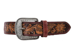 เข็มขัดหนังวัวแท้ดีไซน์เนอร์สำหรับผู้ชาย รุ่นปี 2026  แบบสั่งทำได้ตามความยาว  ตกแต่งด้วยลูกปัด/แกะสลัก  หัวเข็มขัดสไตล์วินเทจตะวันตกโบราณ ทำด้วยมือ - Product Image 3