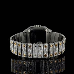 Reloj de Cuarzo de Acero Inoxidable de Alto Rendimiento con Cristal Moissanite, Reloj de Precisión Duradero con Gemas Brillantes para la Moda - Product Image 2