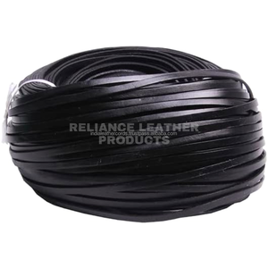 Bulk Flat <b>Leather</b> Cord 3mm Genuine Black Shine <b>Leather</b> Band for <b>Bracelet</b> & Necklace Supply - Product Image 2