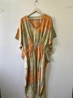 Lot assorti de robes kaftan en soie de sari indien, robes maxi vintage en crêpe de soie pour femmes
