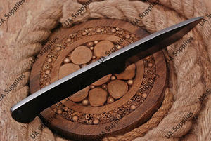 Cuchillo de caza y camping de hoja fija de acero al carbono pulido hecho a mano, personalizable ODM/OEM/OBM, DIY - Product Image 4