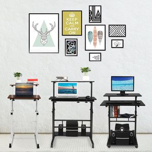 Bureau informatique noir à tube unique réglable en hauteur 70*70*65.5CM avec excellentes fonctions de levage - Product Image 2