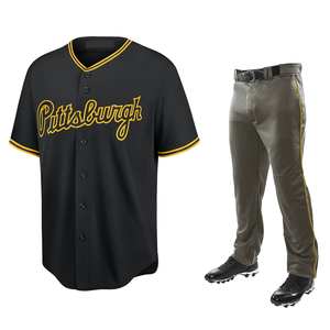 ชุดเบสบอลแบบกำหนดเองสำหรับผู้ชาย สีกรมท่า-เขียวขุ่น พร้อมกางเกงสีขาว ผ้าโพลีเอสเตอร์ระบายอากาศได้ดี สำหรับทีมผู้ใหญ่ - Product Image 1