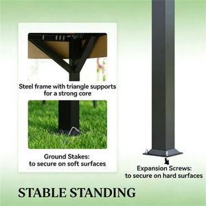 Pabellón de Terraza Exterior con Techo Suave Color Caqui, con Cortinas, Pérgola, Gazebo y Pabellón, Categoría de Producto - Product Image 3