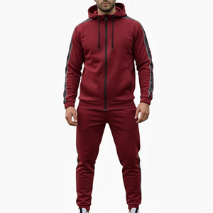 Custom Embroidered Logo Embroidered Tracksuits High Quality Heavyweight Outdoor Jogging Distress <b>Embroidery</b> Tracksuit <b>Set</b> - Product Image 1