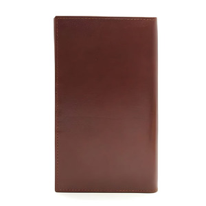 Classic <b>Brown</b> Genuine Leather Men's <b>Wallet</b> Bi Fold Vertical Card Storage Sleeve Compact Dual Section Interior Pocket For Bills - Product Image 4